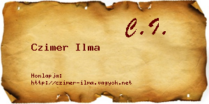 Czimer Ilma névjegykártya